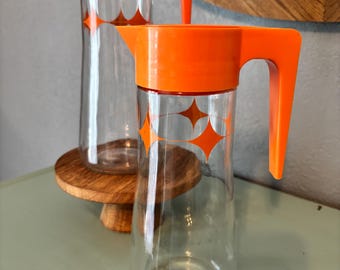 Vintage MCM Anchor Hocking Carafe Atomic Starburst pattern