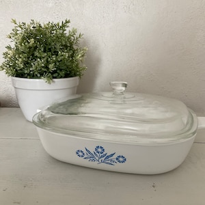 Vintage Corning Ware Blue Corn Flower 10 Inch/p/10/b Casserole