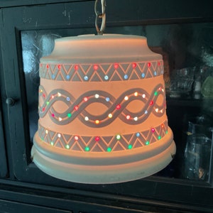 Large Vintage  Lawnware Swag Lamp Patio Light