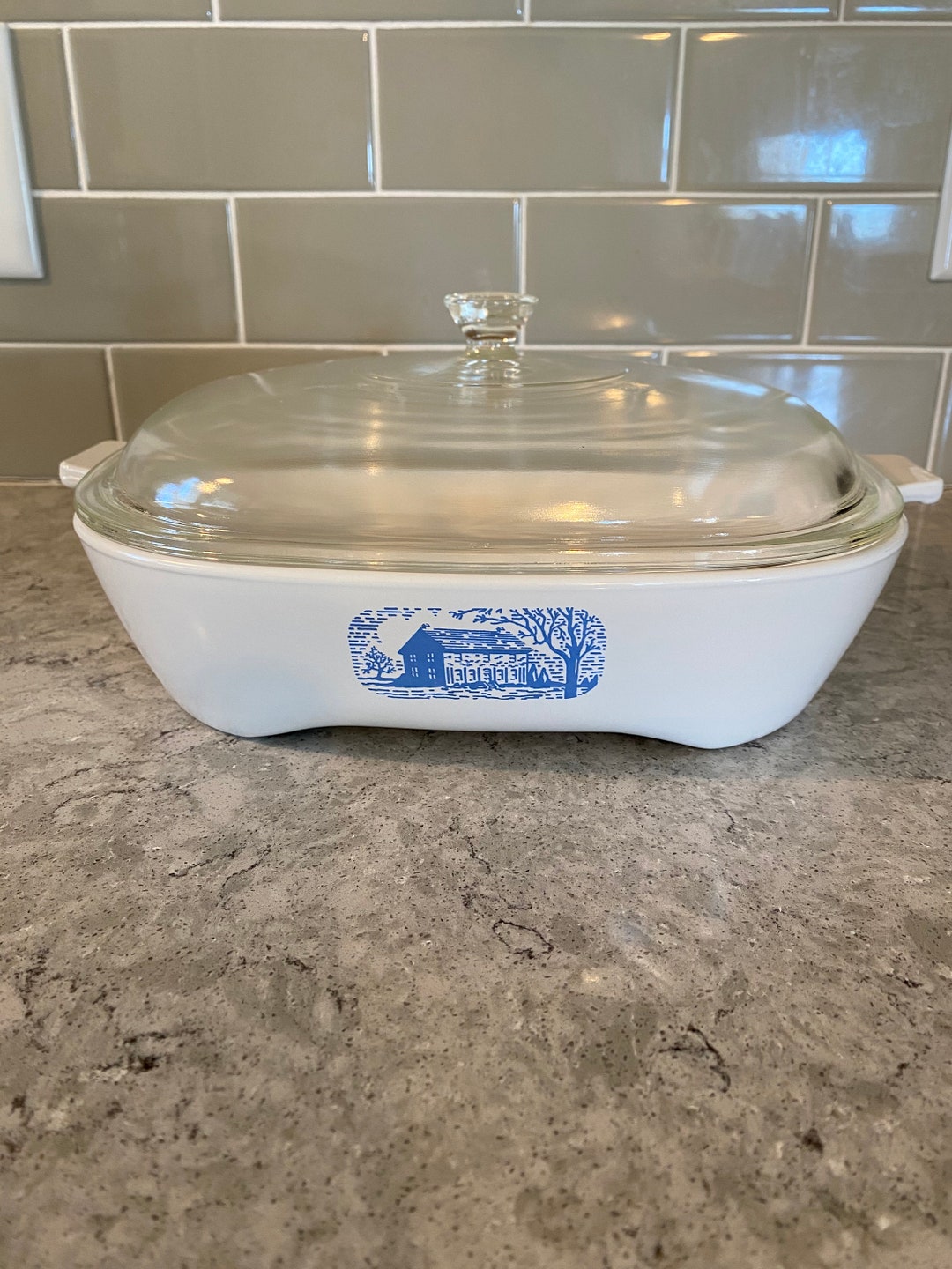 Corning Ware Blue Colonial House Amana Browning Skillet - Etsy