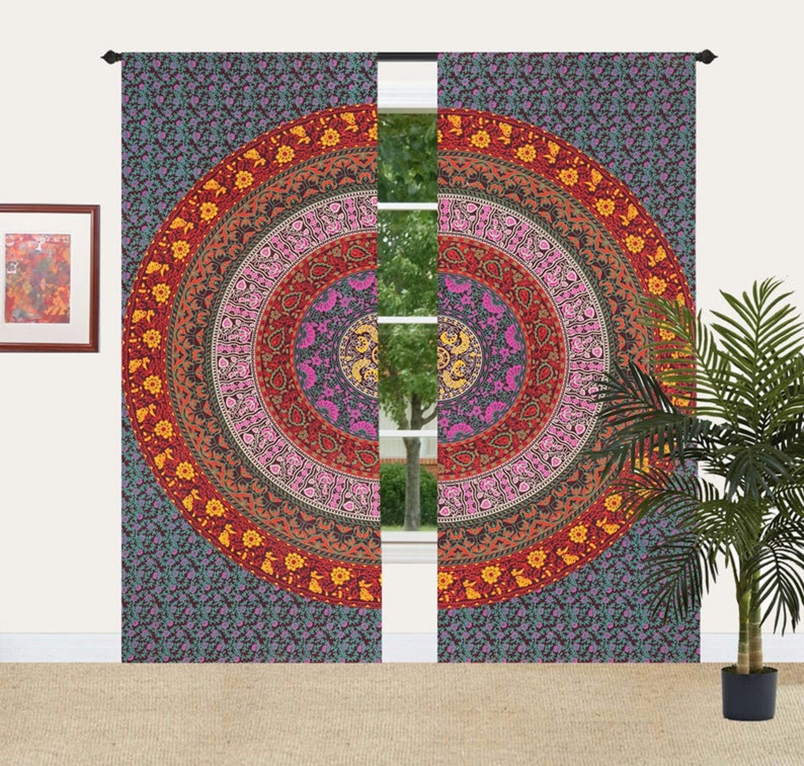 Hippie Curtains Boho Curtains Door Curtains 100Cotton Etsy