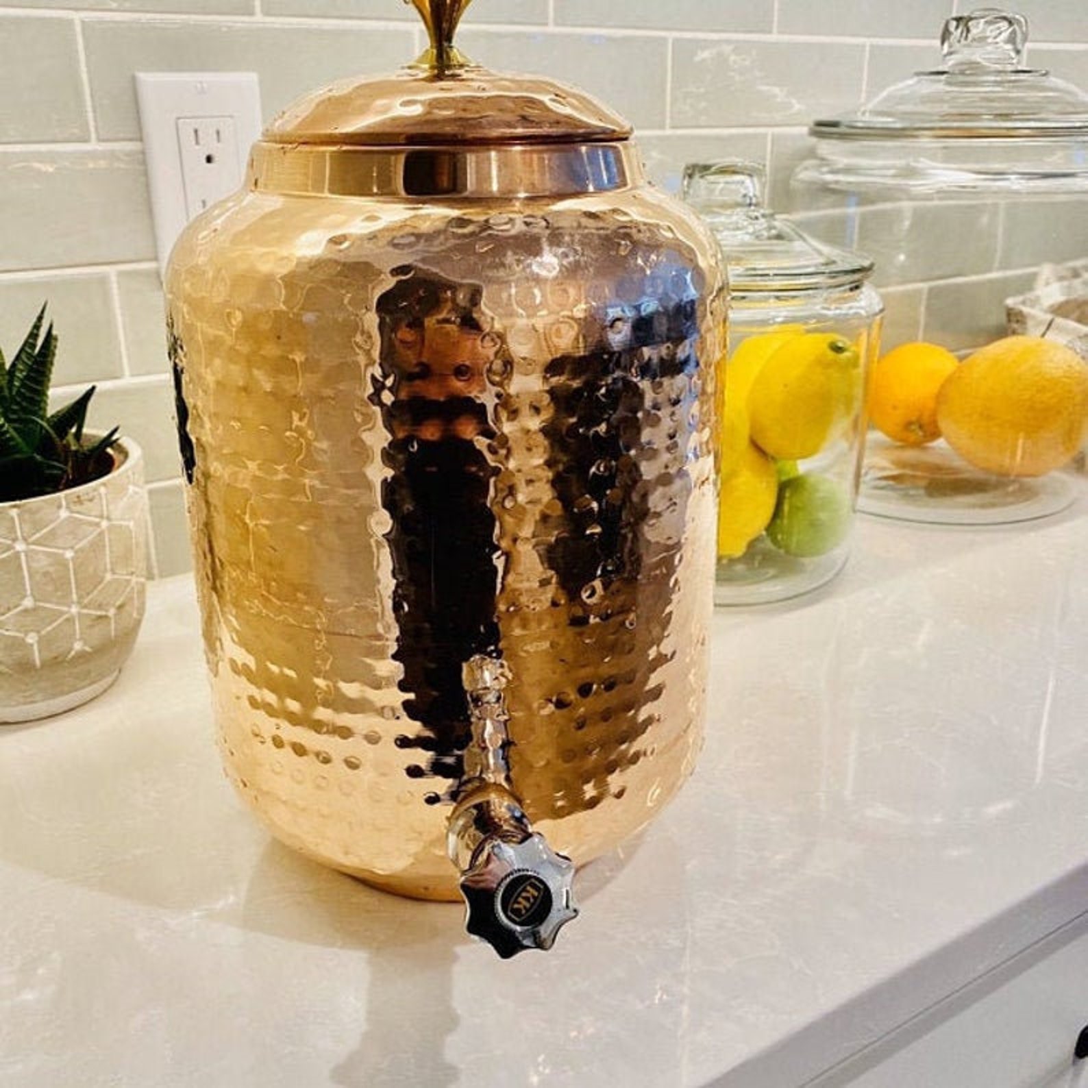 8L Pure Copper Water Dispenser Pot Copper Water Pitcher Bottle Etsy