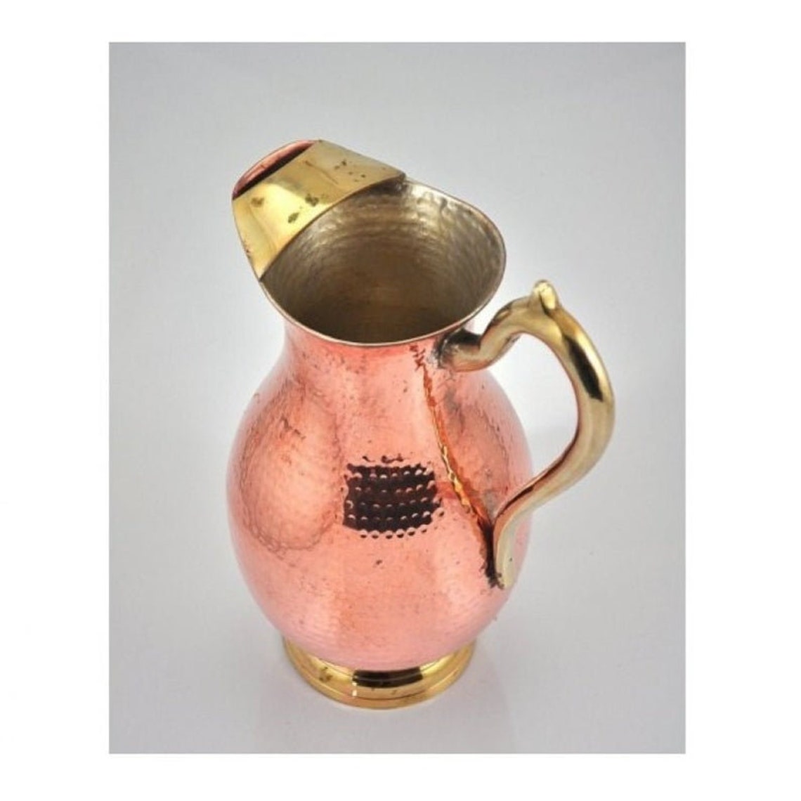 Traditional Hammered Pure Copper Jug Set Copper Water Bottle Etsy