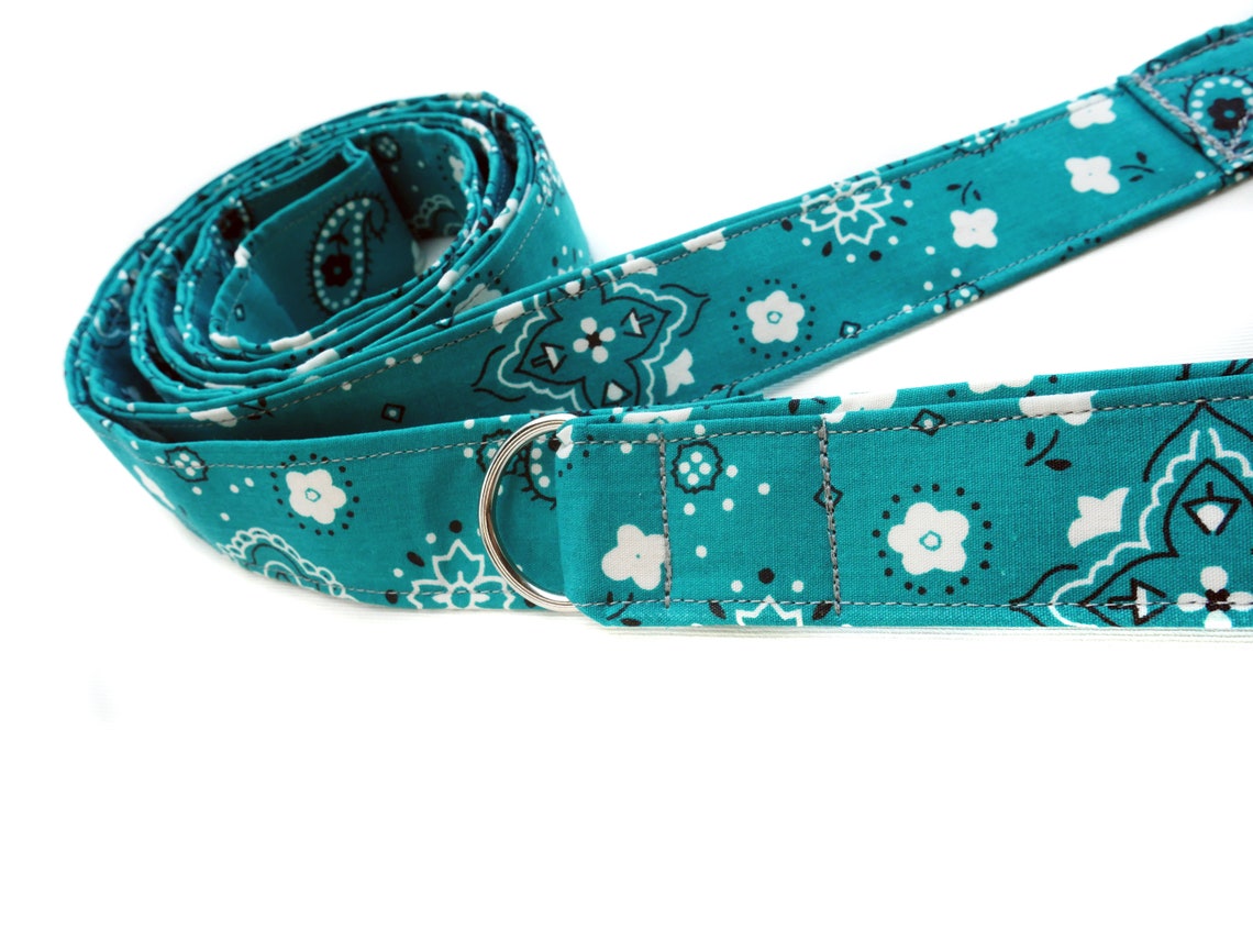 Teal Dog Leash Sturdy Unique Pet Leash Hippie Dog Lovers Etsy