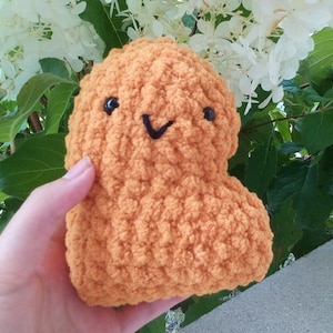 Crochet Chicken Nugget Plushie | Chicken Nugget Fidget Stress Toy
