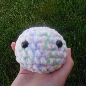 Crochet Soft and Fluffy Pastel Confetti Stress Ball | Crochet Worry Pet