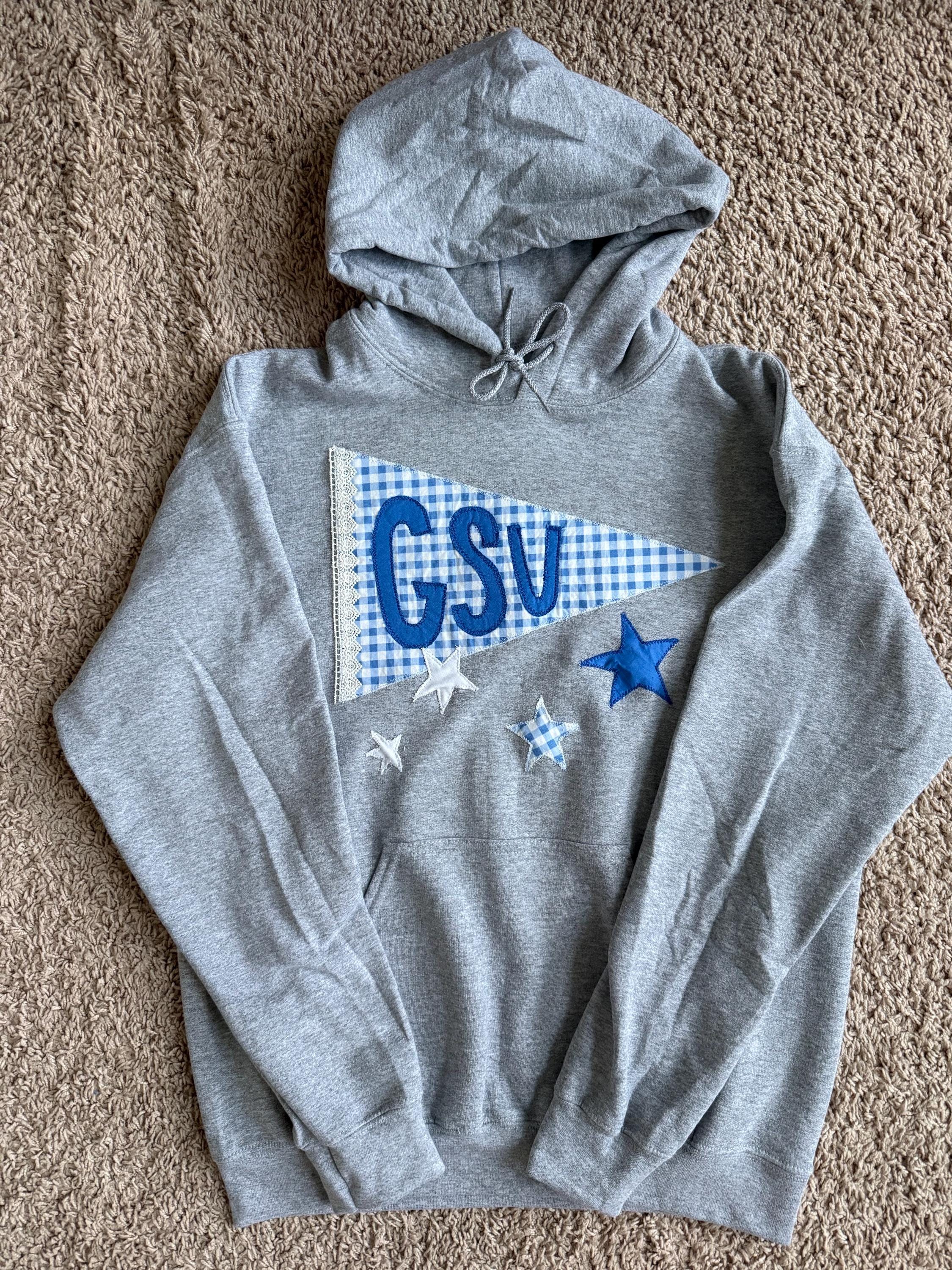 Embroidered Patchwork Hoodie - Etsy