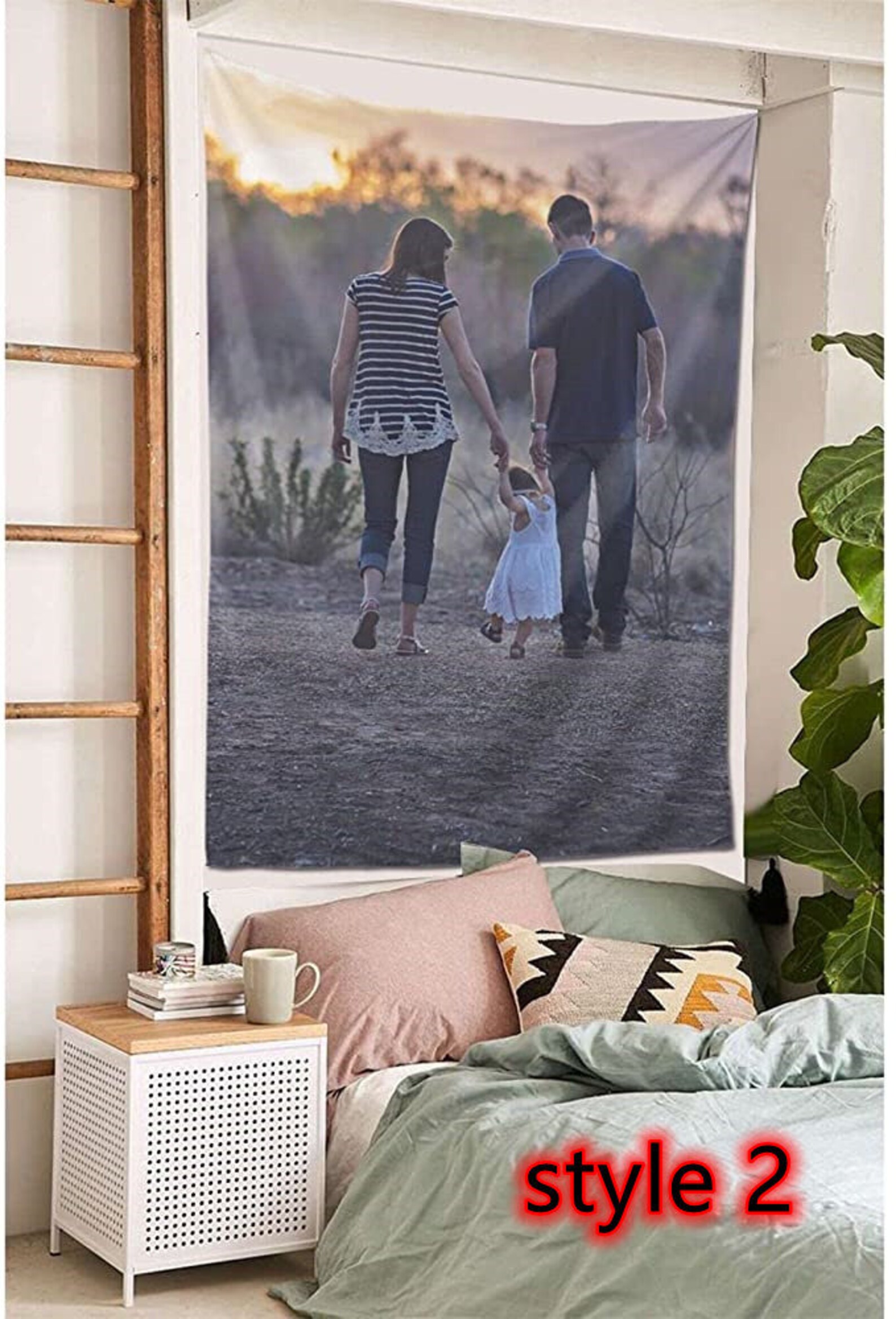 Personalized Custom Photo Tapestry Wall Hanging For Couples Etsy
