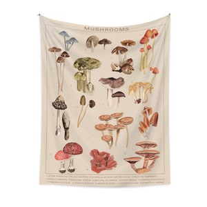 Mushroom Collection Tapestry Flower Vines Tapestries Tarot Tapestry Vintage Floral Tapestry Mystic Tapestry Wall Hanging Wall Art Home Decor