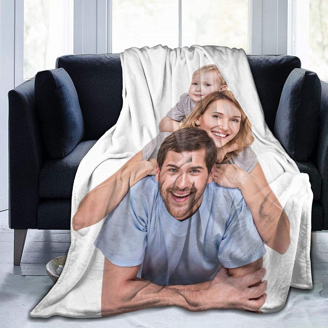 Custom Blanket With Photo Text Personalized Bedding Throw - Etsy