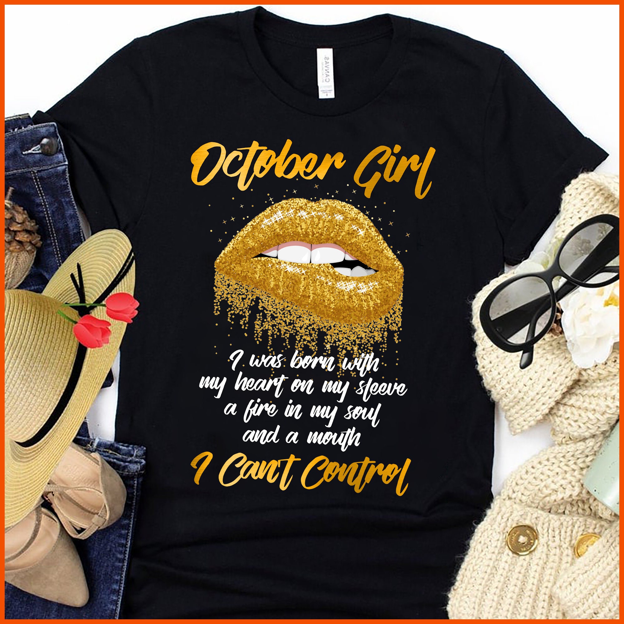 October Girl Birthday tshirt October TShirtOctober Etsy