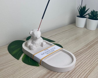 White Bear Incense Holder, white incense holder, white incense burner, unique incense holder, Christmas gift