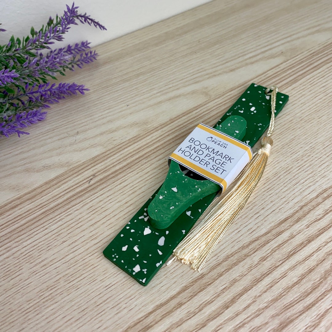 Emerald Green Bookmark Page Holder Set, Bookmark and Page Holder Set