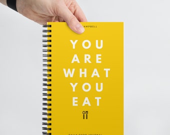 Personalised Food Journal, Food Journal, Personalised notebook, Meal Planner journal, Cute notebook, Personalised Journal, Journal with name