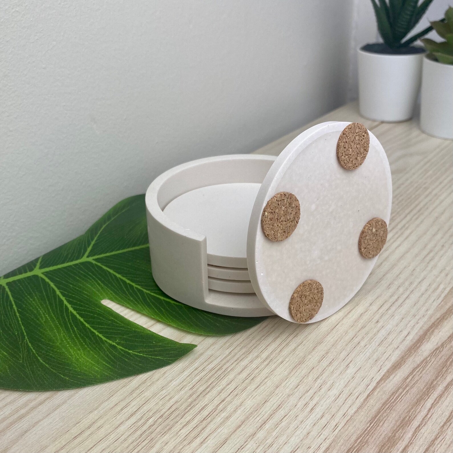 White Coasters and Holder Set Drinks Coaster Coaster Mug Etsy Australia