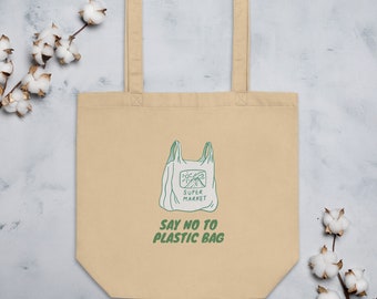 Sac fourre-tout écologique, Sac fourre-tout imprimé, Sac fourre-tout vert, Sac fourre-tout, Sac fourre-tout en toile, Sac fourre-tout en coton, Respectueux de l'environnement, Zéro déchet