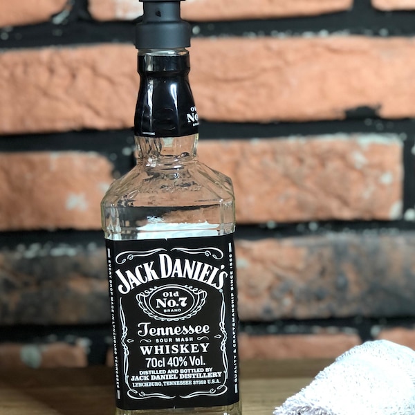 Jack Daniels Flasche mit Pumpe *Seifenspender *Spülmittelspender *Seife *Spülmittel *Spender