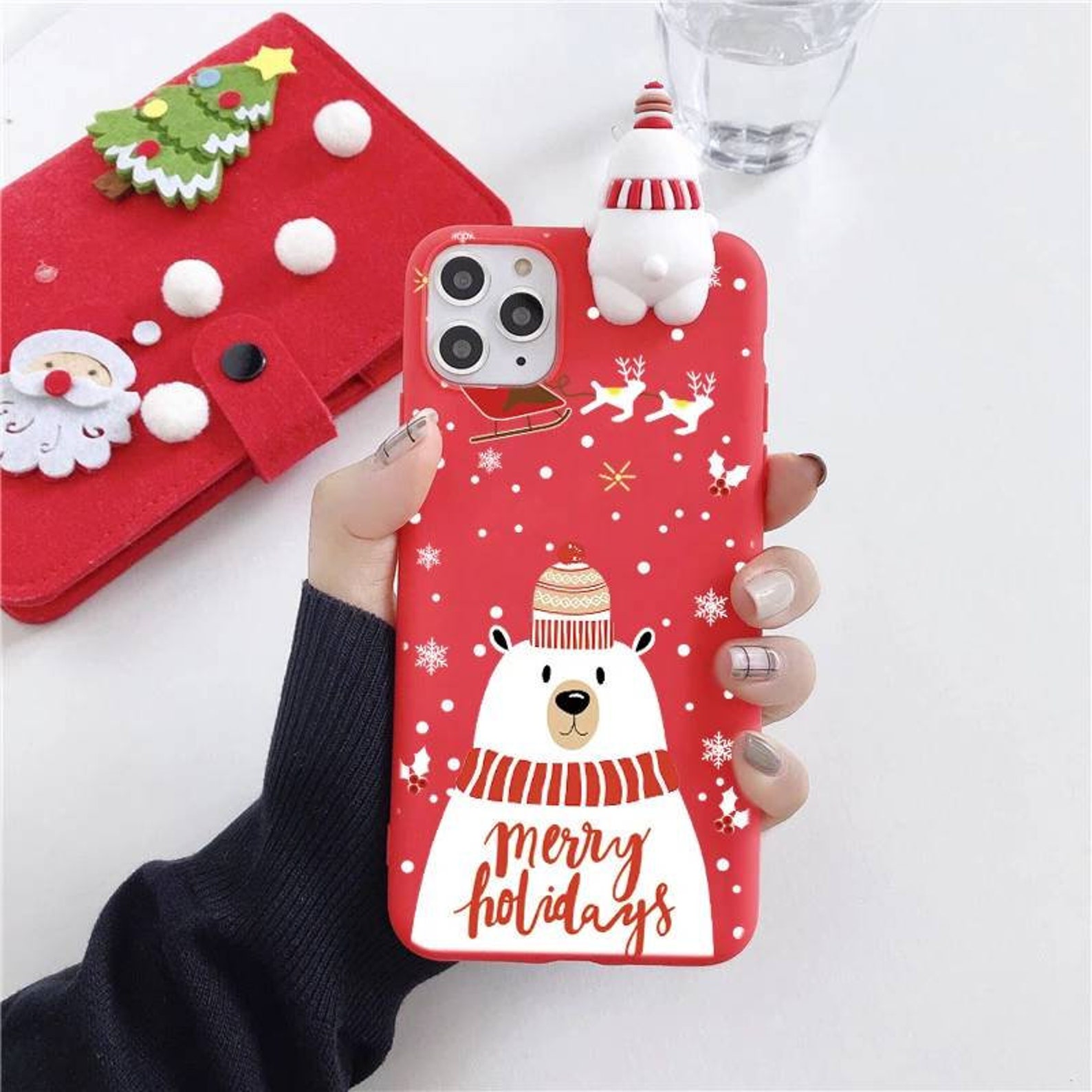 Christmas Phone Case Xmas Cover for iPhone 11 Pro Max 12 X XS Etsy