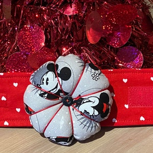 Disney Inspired Wrist Pin Cushion, Handmade Wrist Pin Cushion, Wrist Flower Pin Cushion, Mickey Mouse Pin Cushion, Gifts for All
