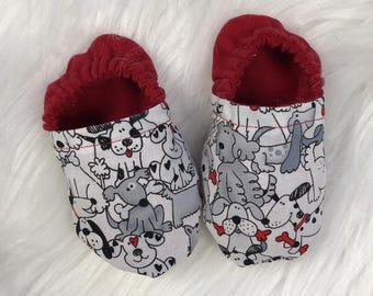 Puppy Dog Baby, Toddler Booties, Slippers, Crib Shoes, Soft Sole, Non-Slip Sole, Animal