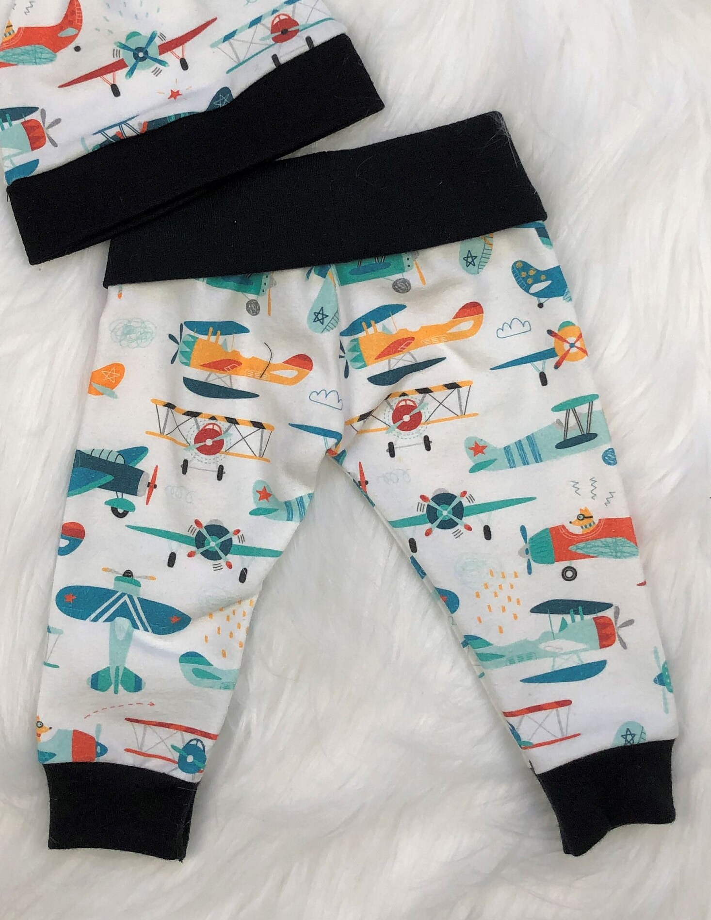 Airplane Baby Outfit Girl Boy Leggings Pants Hat Etsy UK