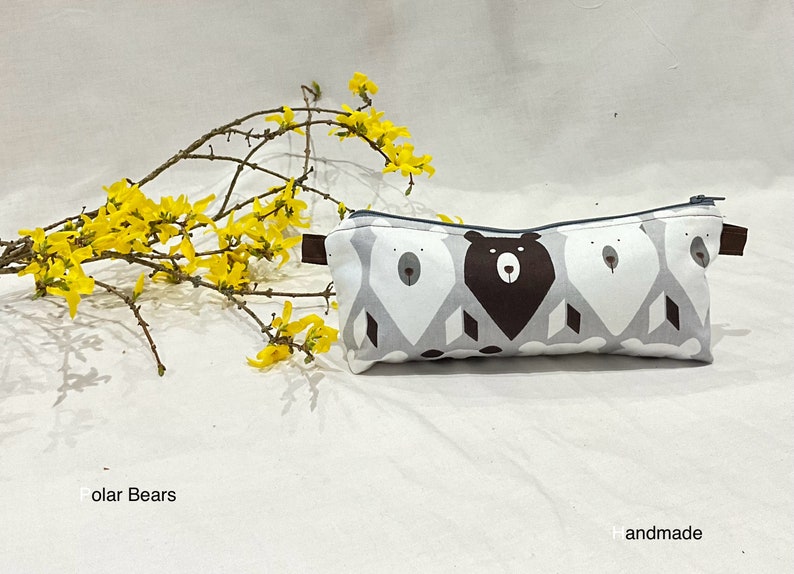 Handmade bags that can be used for anything you wish to keep together,so that you dont loose them, and can be easily sourced and organised. polar bears