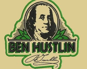 Ben Hustlin Embroidery Design