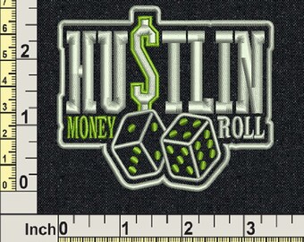 Hustlin Money Roll Embroidery Design