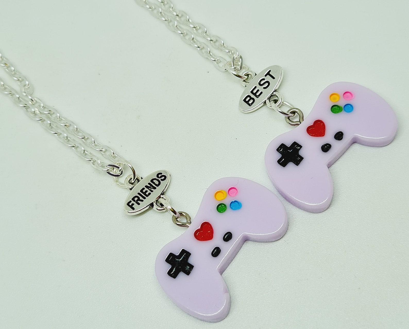 Best Friends Game Controller Necklace Set Etsy