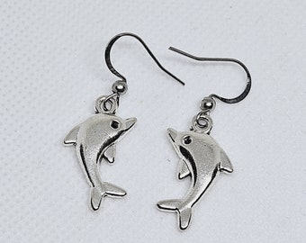 Dolphin Earrings, Sea Animal Dangle Earrings Dolphin Lover Gift, Gift for Her