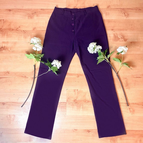 Vintage Purple Wide Leg Flare Jeans Ultra Retro 70