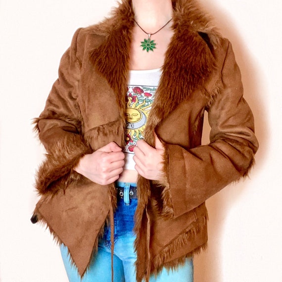 Vintage Faux Fur Brown PENNYLANE AFGHAN COAT