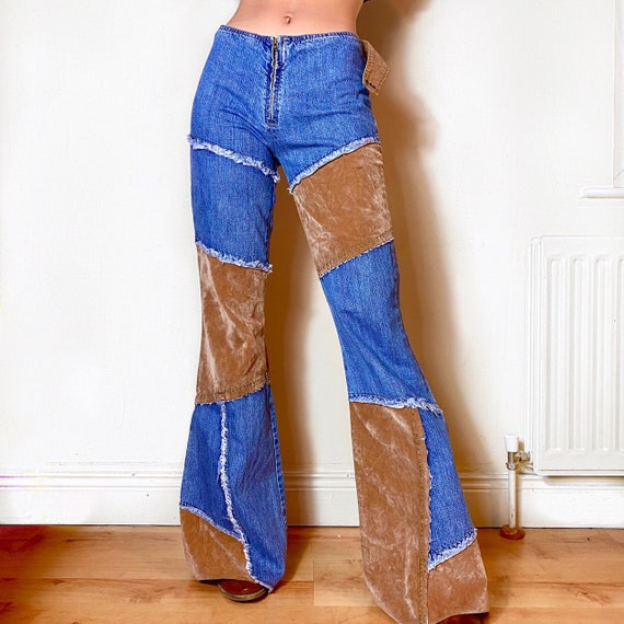 AMAZING True Vintage Pink Velvet Low Waisted Handm