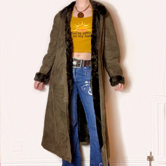 Vintage Dark Green PENNYLANE AFGHAN Coat