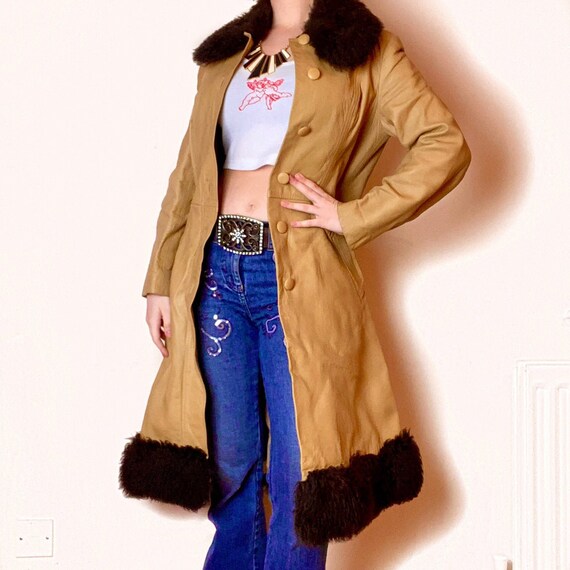 True Vintage FAUX FUR Pennylane AFGHAN leather coa