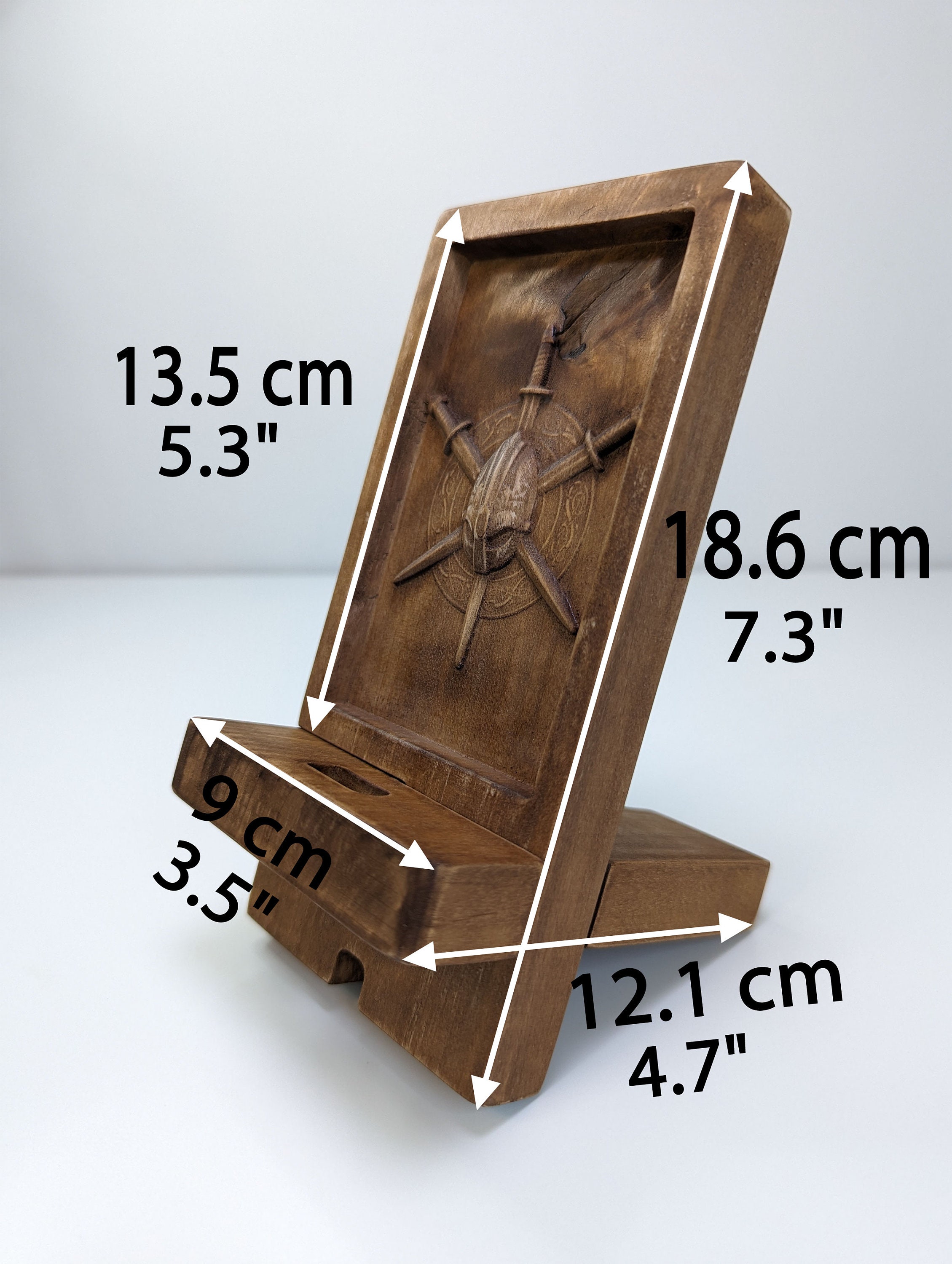 Phone Stand With 3D Artwork Unique Design Wooden Phone Etsy