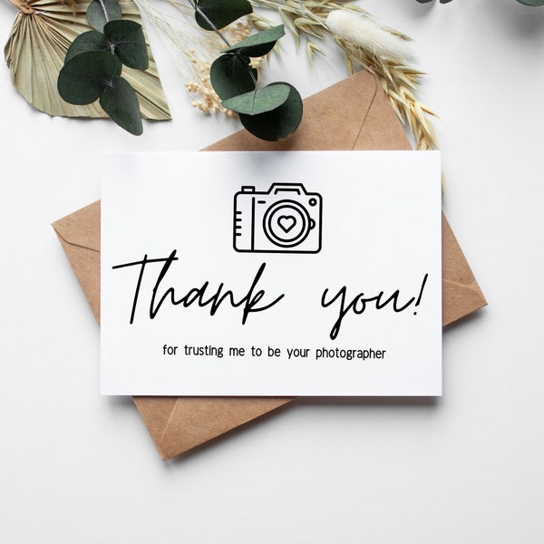 Thank you for Trusting me to be your Photographer Postcards (7 pcs) | Thank You Card from Photographer | Thank you postcard for Clients