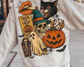 Vintage Halloween png | Halloween Collage png | Halloween PNG | trendy Halloween png | Spooky png | Bestsellers png | Spooky Season png
