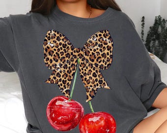 Cherry png, leopard cherry png, trendy png, bestseller png, leopard png