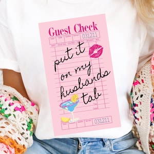 Lägg det på min mans nota png, make png, gästcheck png, margaritas png, sommar png, rosa png, trendig png, bästsäljare png