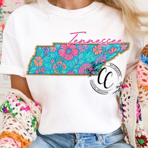 Tennessee State Floral  PNG | Bright Lily Inspired TN png | Floral TN png | trendy png | Tennessee vols png | state bestsellers png