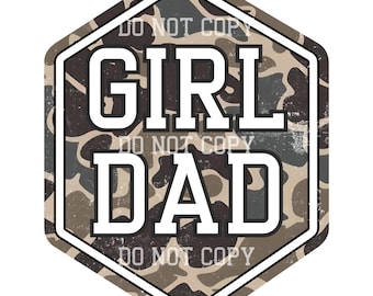 Girl dad png, camo crest png, dad png