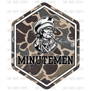 Minutemen Mascot school spirit PNG