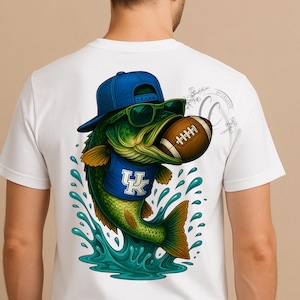 Kentucky Game Day Bass Shirt PNG,  UK Football Fish Design, Royal Kentucky Wildcats png, Kentucky football png, wildcats football