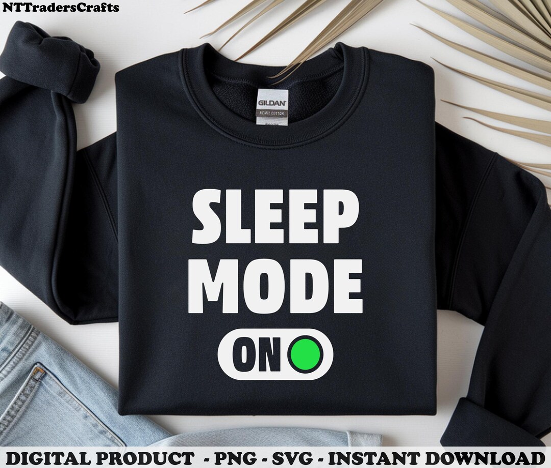 Sleep Mode Sticker Sleep Mode on Svg Png, Funny Lazy Shirt Design, Introvert Quote Graphic ...