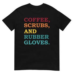 コーヒースクラブ ゴム手袋 看護師 医師 医療用シャツ、コーヒー、スクラブ、