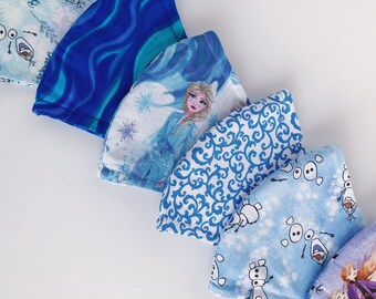 Frozen 2 Cotton Face Mask: Elsa & Anna Print, Adjustable, Filter Pocket