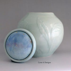 Luna Moth Inspired Green Porcelain Urn