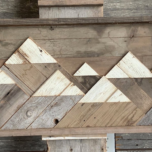 Dual Layer Barnboard Mountain Range Reclaimed Wood