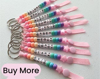 Personalised Keyrings | Custom Name Keychain | Any Colours | Party Bag Favours | Kids Gifts | School Bag Tags | Bulk Order | Buy More & Save